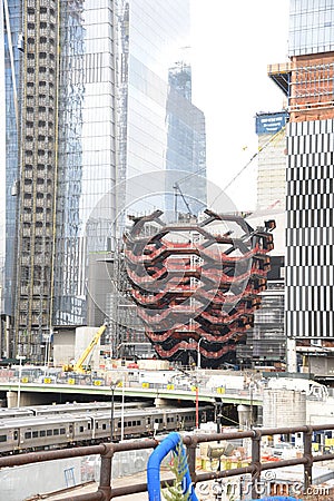 November 9, The Vessel, Hudson Yards, New York City. The Vessel is 154 intricately interconnecting flights of stairs inspired by Editorial Stock Photo