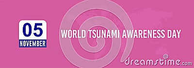 5 November World Tsunami Awareness Day Stock Photo