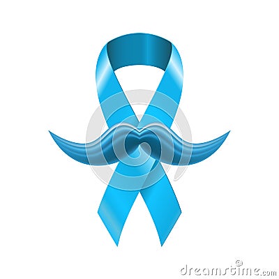 Novembro azul ribbon Vector Illustration