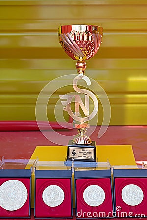 Gold Medals Trophy Awards Editorial Stock Photo