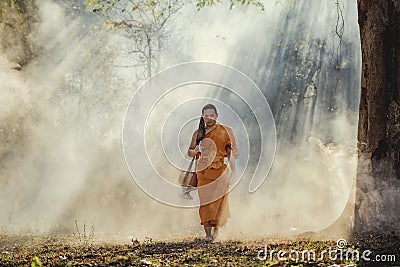 Novice monk Stock Photo