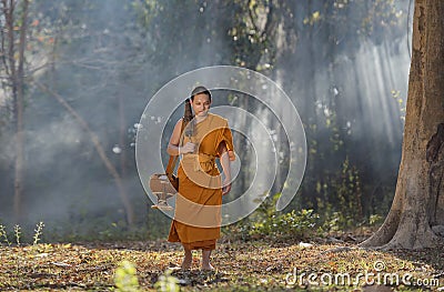 Novice monk Stock Photo