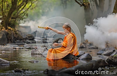 Novice Monk Stock Photo