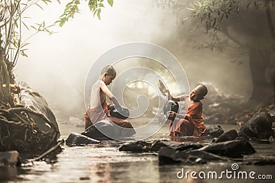 Novice Monk Stock Photo