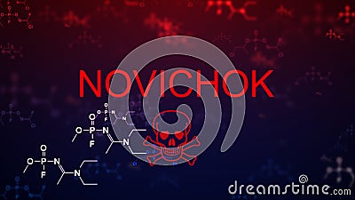 Novichok poison danger agent formula warning concept Stock Photo