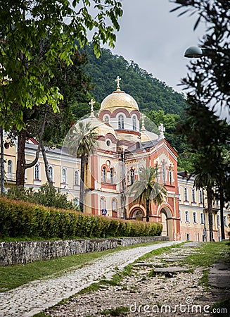 Novo-Athos monastery in Abkhazia Stock Photo