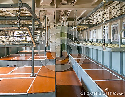 Sailor`s Kubrick, ship-museum cruiser `Mikhail Kutuzov` Editorial Stock Photo