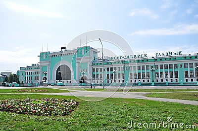 Novosibirsk railway station Stock Photo