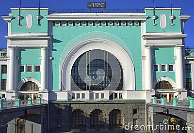 The main station on the Trans-Siberian railway Editorial Stock Photo