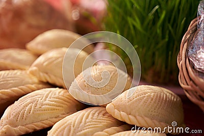 Novruz tray with Azerbaijan national desserts Stock Photo