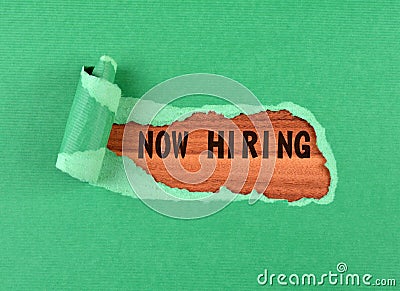 Now hiring word Stock Photo