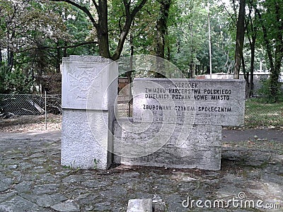 Nowe Miasto memorial Editorial Stock Photo