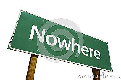 Nowhere road sign Stock Photo