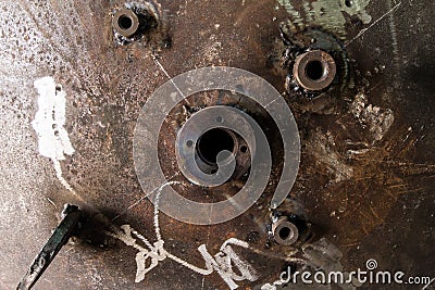 Nozzle of the Pressure Vessel, fabrication industrial Stock Photo