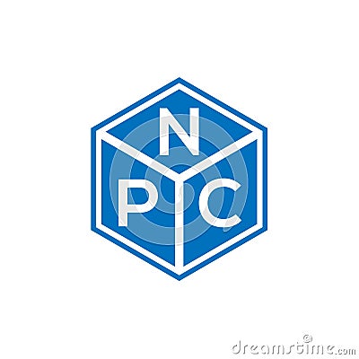 NPC letter logo design on black background. NPC creative initials letter logo concept. NPC letter design Vector Illustration