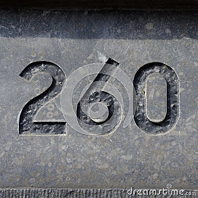 House number 260 Stock Photo