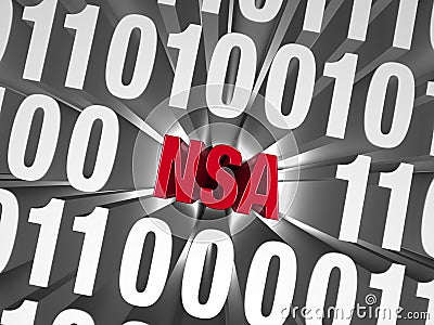 NSA Hiding in Computer Code Stock Photo