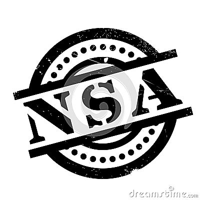 Nsa rubber stamp Vector Illustration