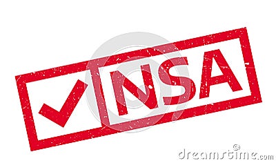 Nsa rubber stamp Vector Illustration