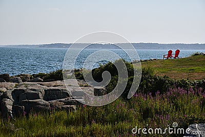 Nubble Lighthouse in York, Maine during the daytime Editorial Stock Photo