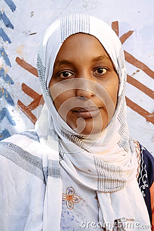 Nubian woman portrait. Editorial Stock Photo