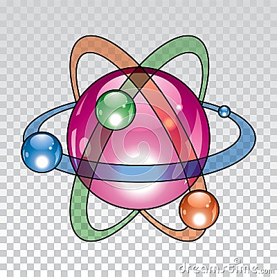 vector nuclear atom icon Vector Illustration