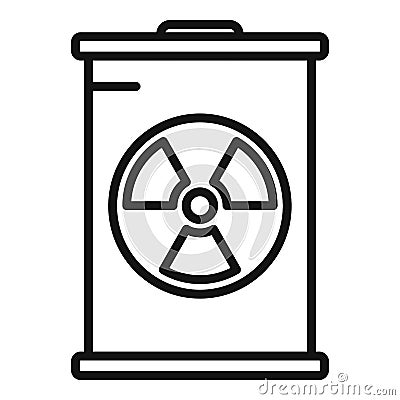 Nuclear barrel icon outline vector. Global disaster Vector Illustration