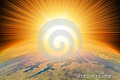 Nuclear Blast on Earth Stock Photo