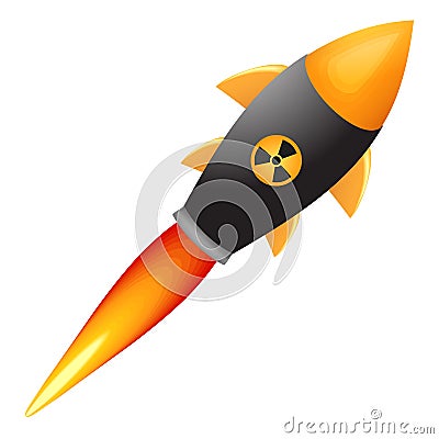 Nuclear bomb/rocket. Vector Illustration