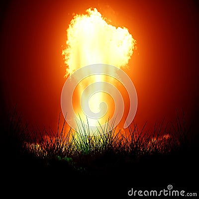 Nuclear explosion Stock Photo