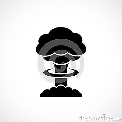 Nuclear explosion icon Vector Illustration