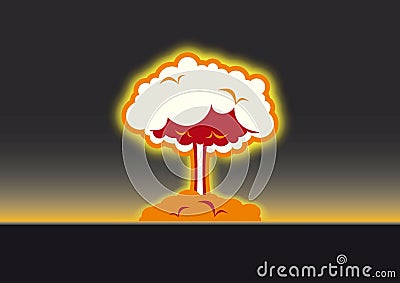 Nuclear explosion vector Vector Illustration