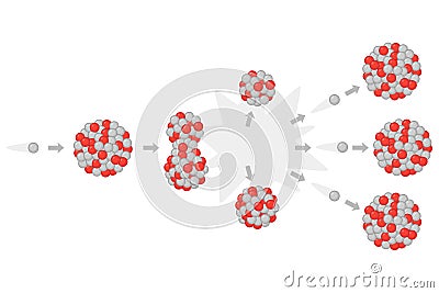 Nuclear fission Stock Photo