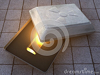 Nuclear fuel rod - unlimited energy Stock Photo