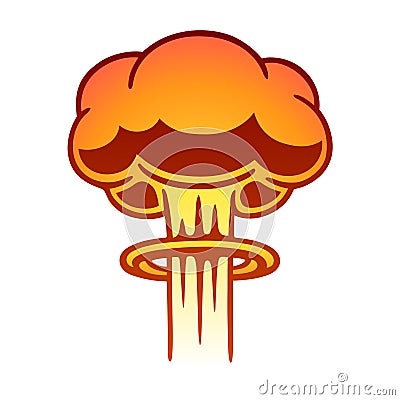 Nuclear mushroom cloud Vector Illustration