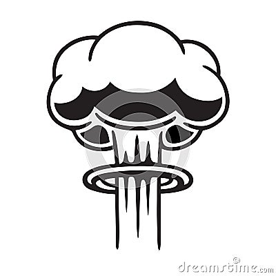 Nuclear mushroom cloud Vector Illustration