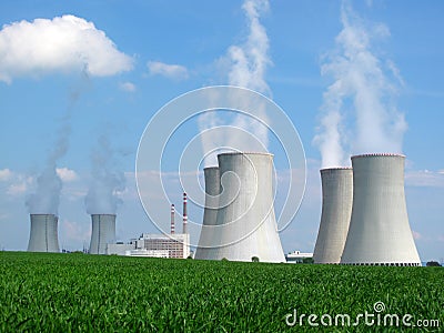 Nuclear power plant Stock Photo