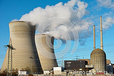 Nuclear power plant Gundremmingen in Germany Editorial Stock Photo