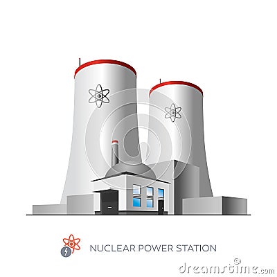Nuclear power plant Vector Illustration