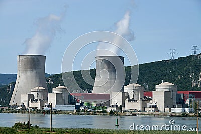 Nuclear power plant Editorial Stock Photo