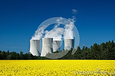 Nuclear power station Stock Photo