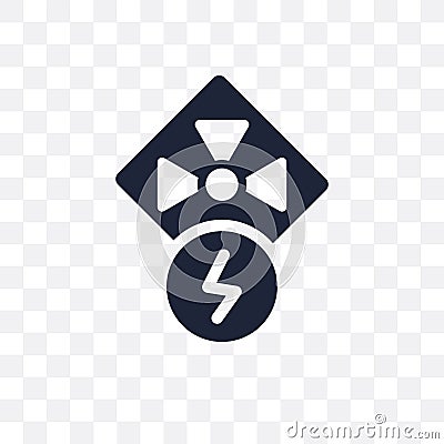 Nuclear power transparent icon. Nuclear power symbol design from Vector Illustration