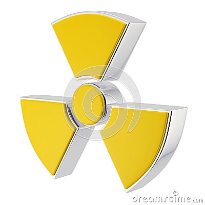 Nuclear radiation sign Stock Photo