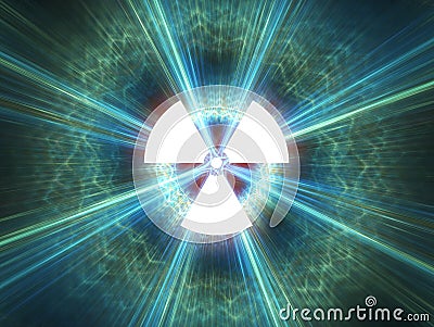 Nuclear radiation symbol Stock Photo