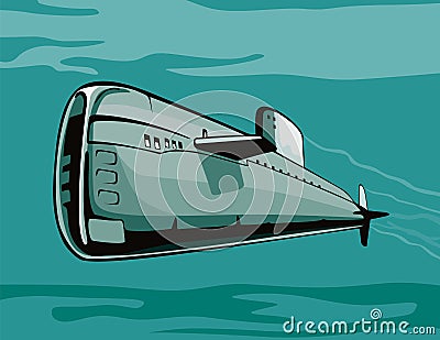 Nuclear submarine Stock Photo