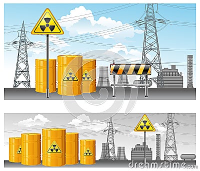 Nuclear territory Vector Illustration