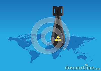 Nuclear threat Vector Illustration