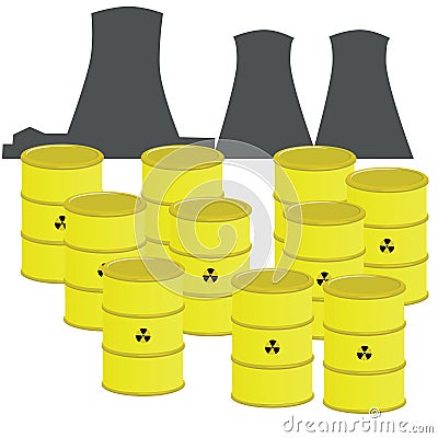 Nuclear waste Vector Illustration