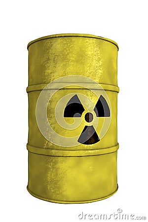 Nuclear waste barrel Stock Photo