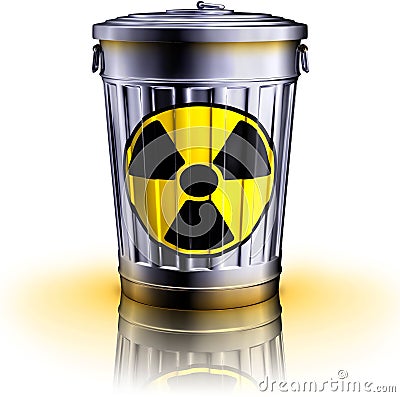 Nuclear waste Cartoon Illustration